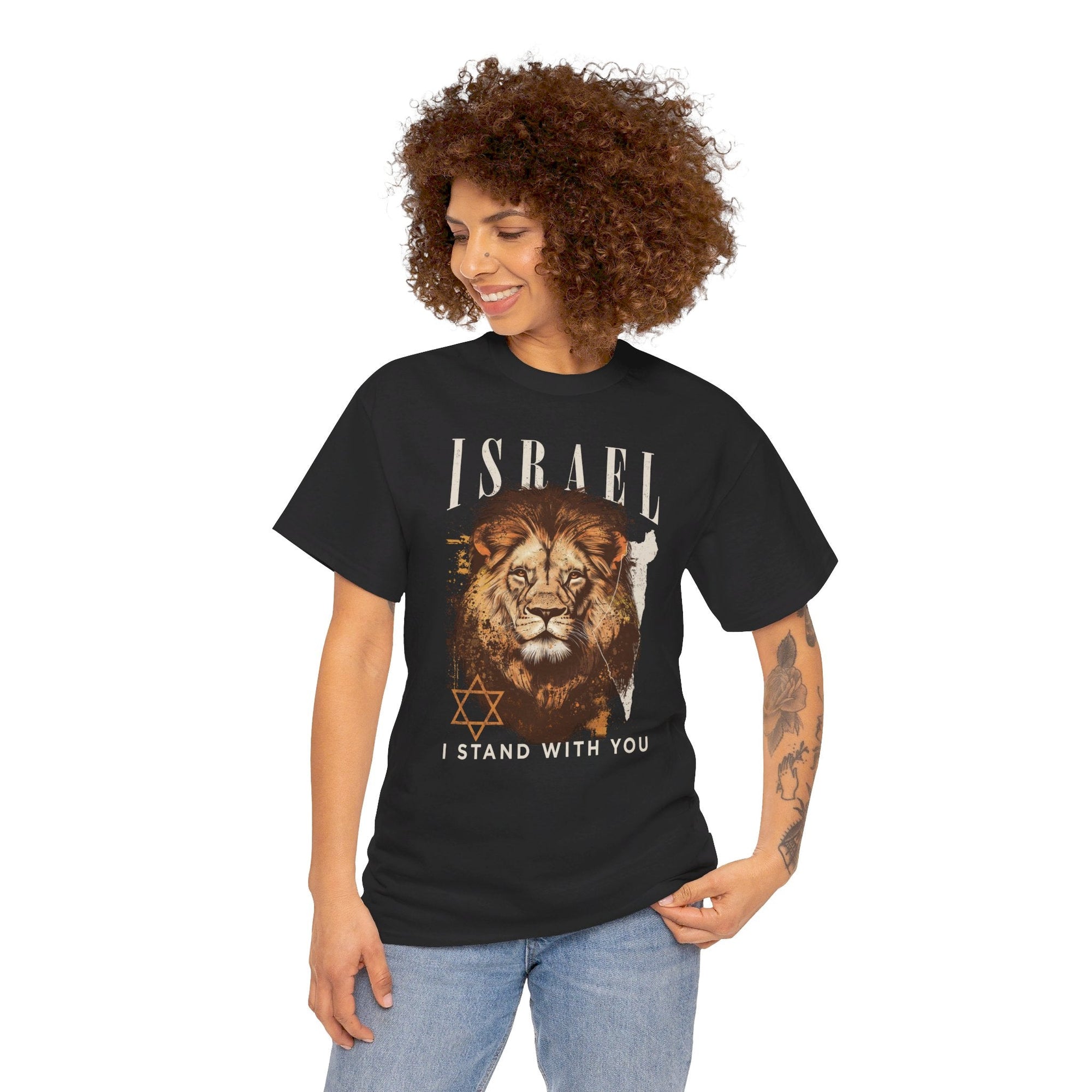 Israel I Stand With You Lion T - Shirt - Shop Israel