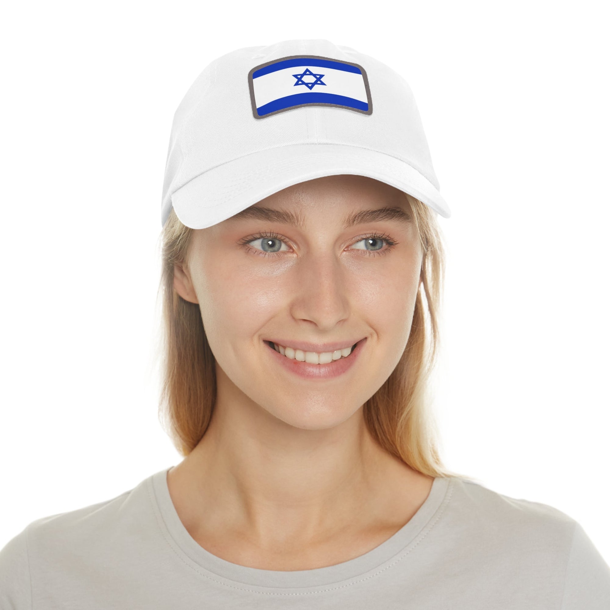 Israeli Flag Leather Patch Hat - Shop Israel