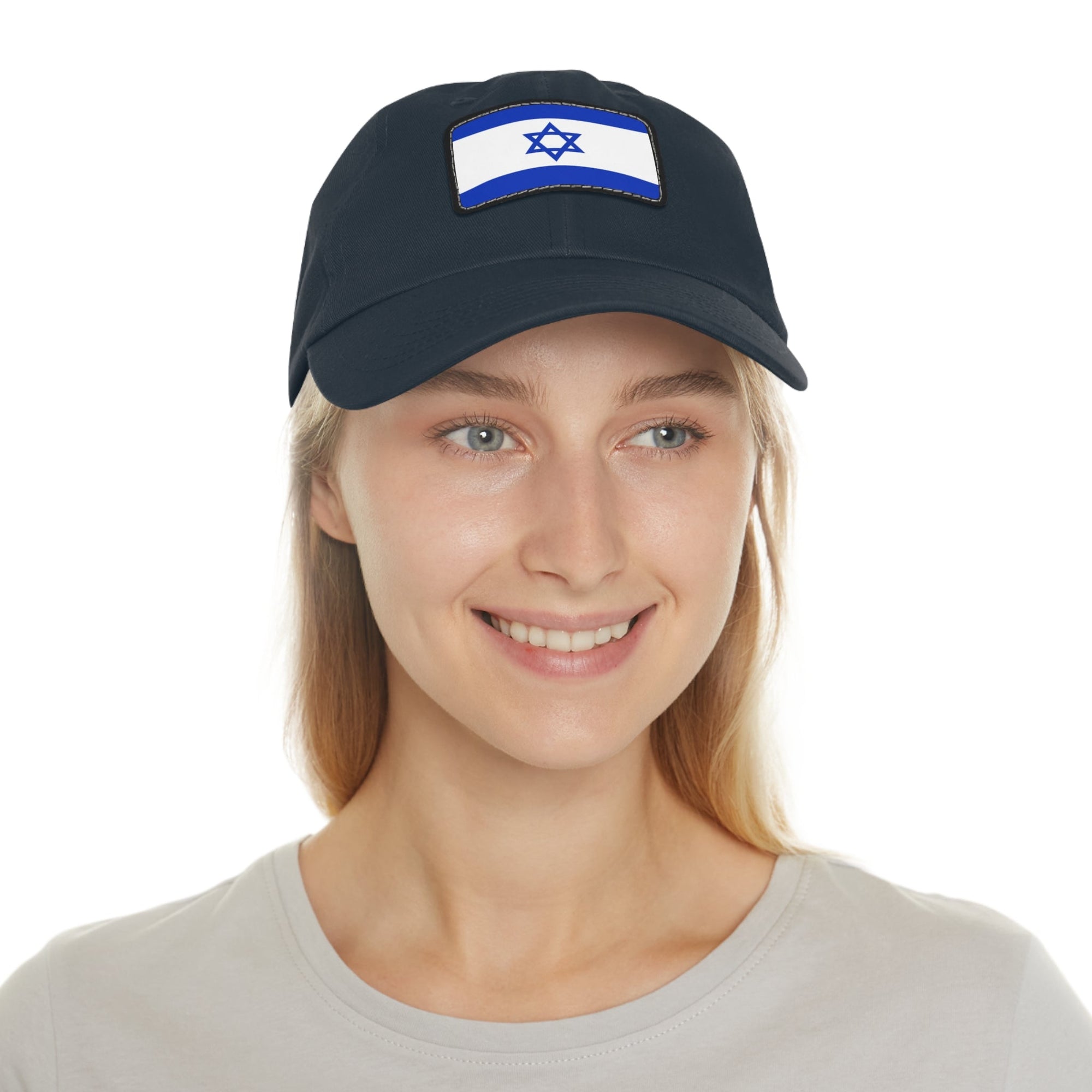 Israeli Flag Leather Patch Hat - Shop Israel