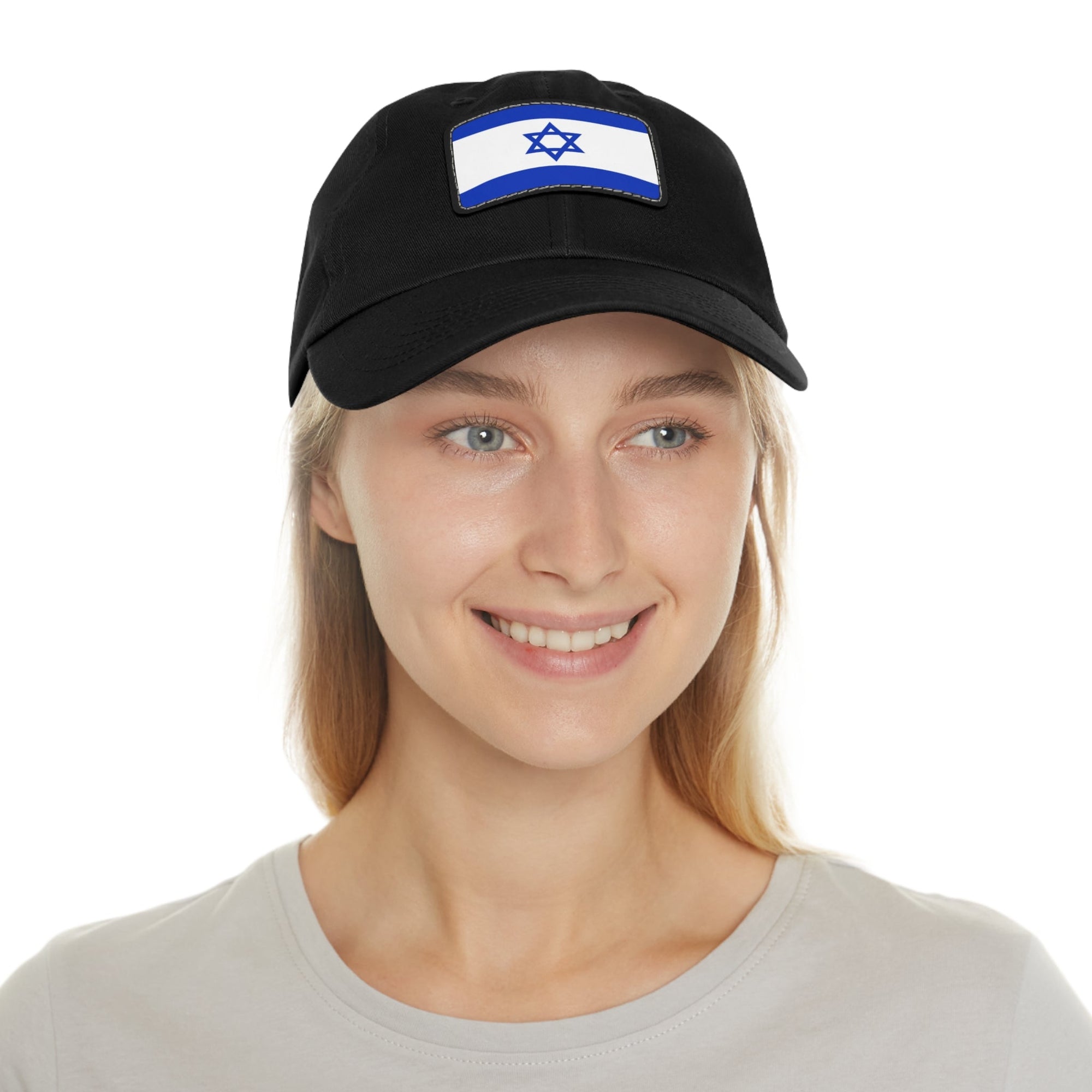 Israeli Flag Leather Patch Hat - Shop Israel