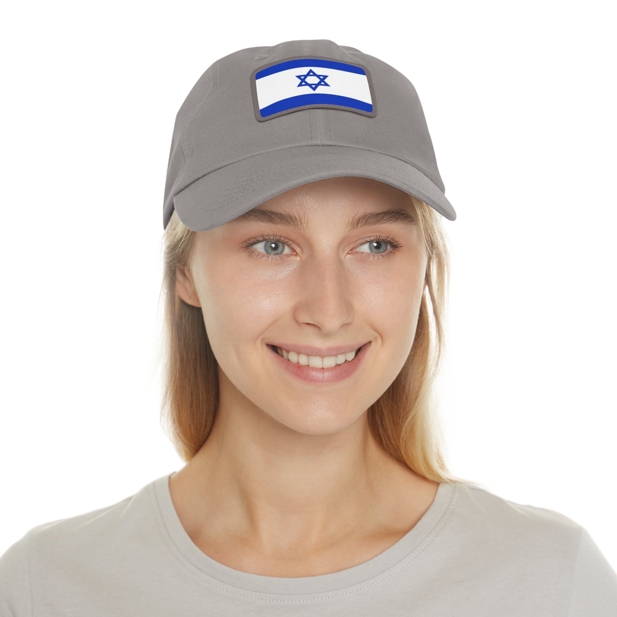 Israeli Flag Leather Patch Hat - Shop Israel