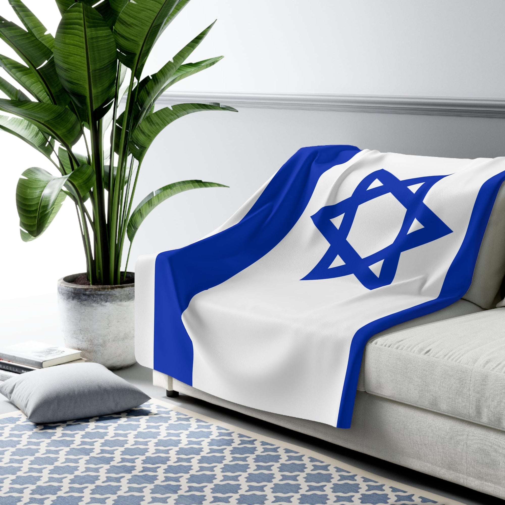 Israeli Flag Sherpa Blanket - Shop Israel