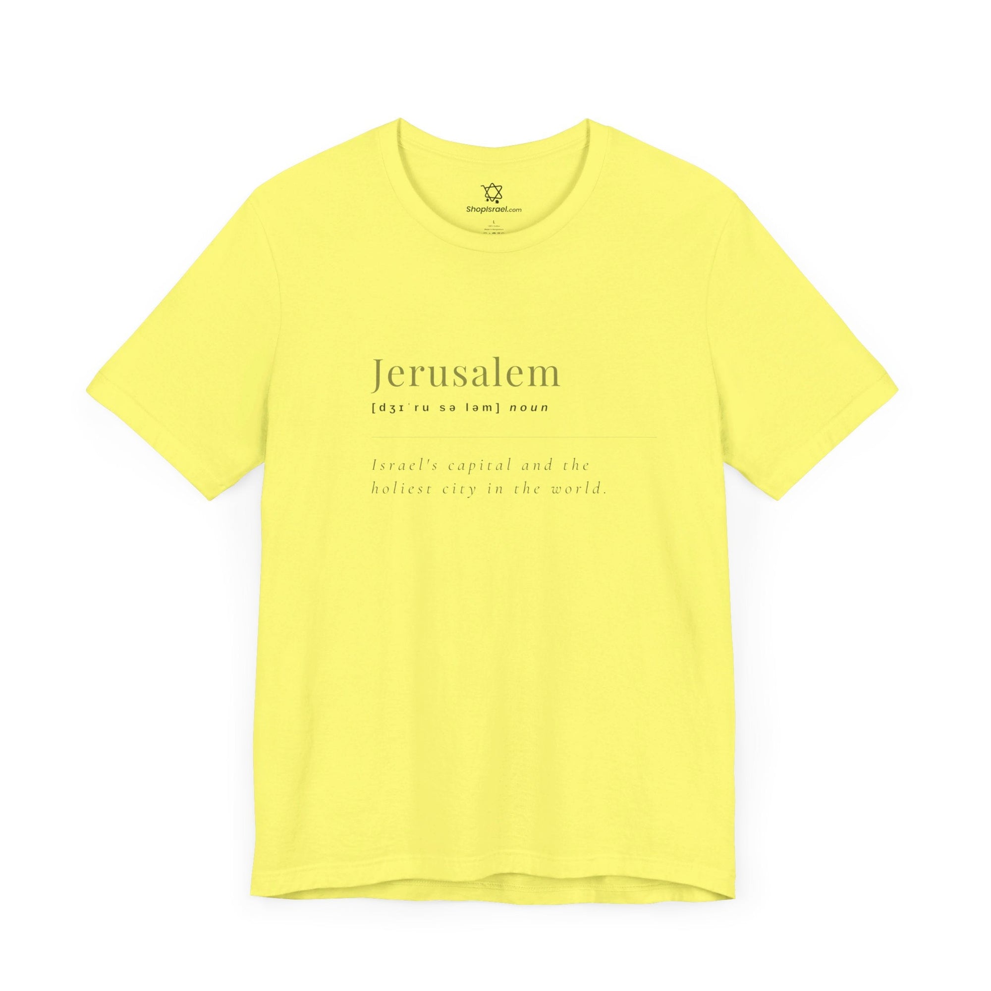 Jerusalem Definition T - Shirt - Shop Israel