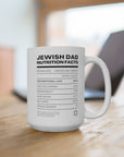 Jewish Dad Nutrition Facts Ceramic Mug - Shop Israel