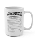 Jewish Dad Nutrition Facts Ceramic Mug - Shop Israel