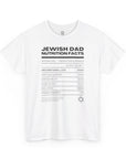 Jewish Dad Nutrition Facts T - Shirt - Shop Israel