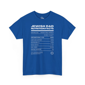 Jewish Dad Nutrition Facts T-Shirt - Shop Israel