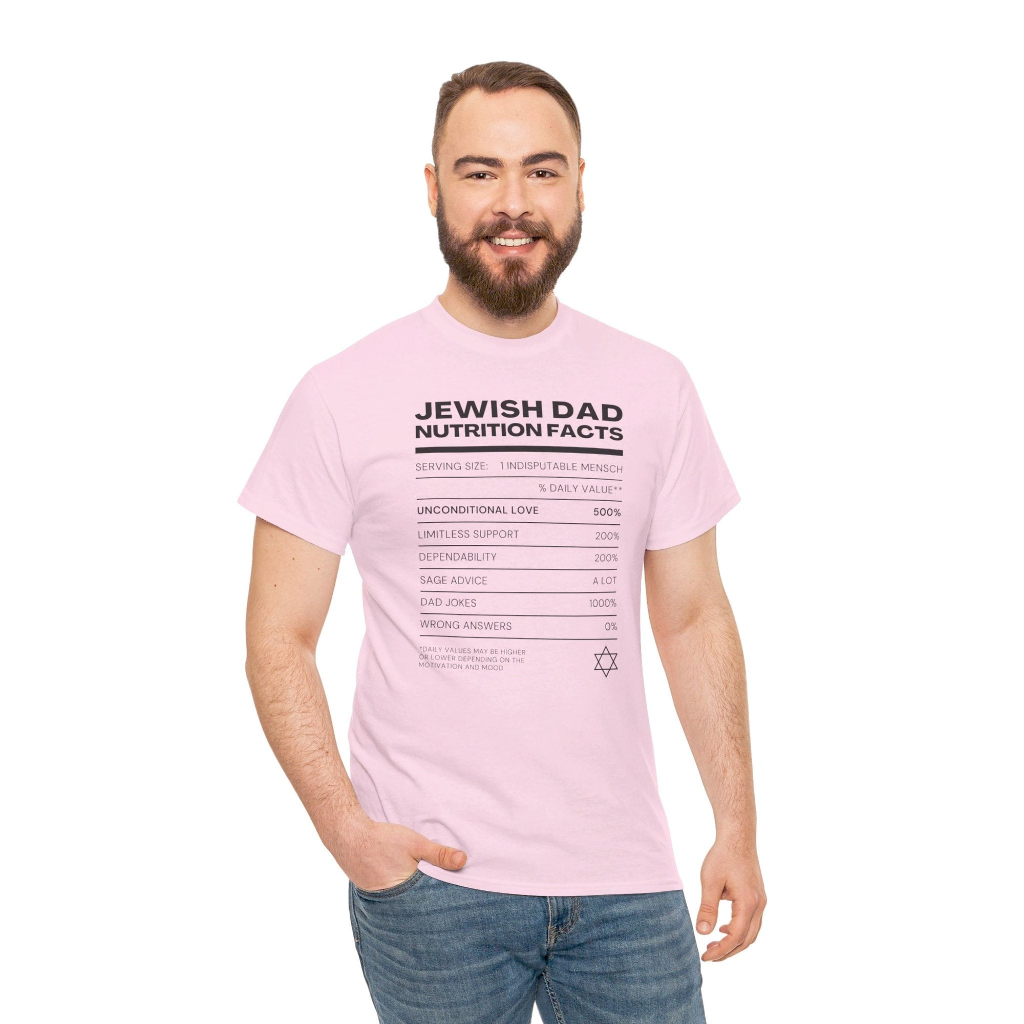 Jewish Dad Nutrition Facts T - Shirt - Shop Israel