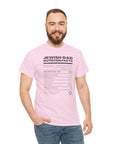 Jewish Dad Nutrition Facts T - Shirt - Shop Israel