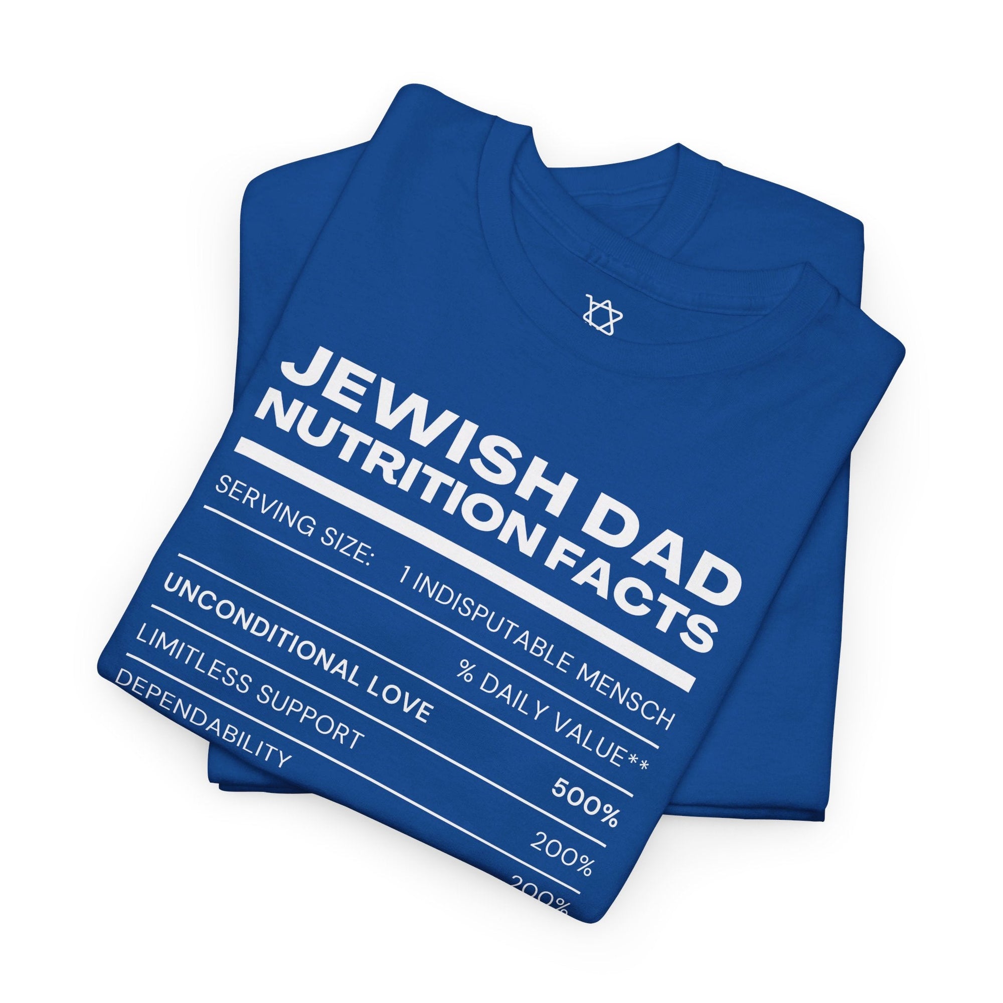 Jewish Dad Nutrition Facts T - Shirt - Shop Israel