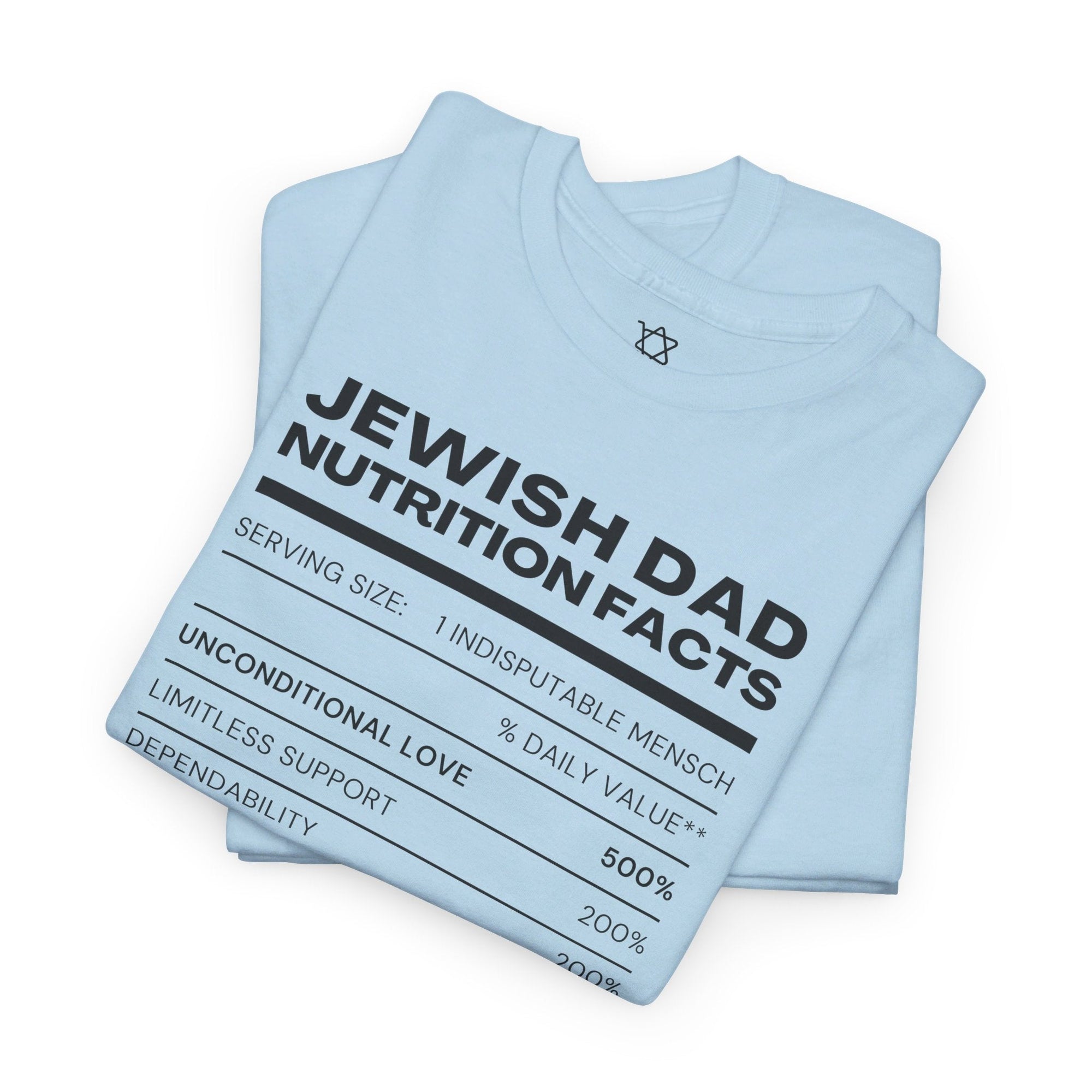 Jewish Dad Nutrition Facts T - Shirt - Shop Israel