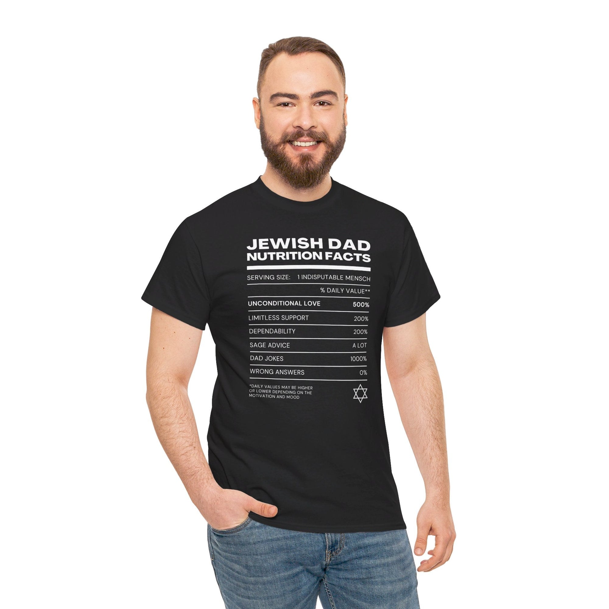 Jewish Dad Nutrition Facts T - Shirt - Shop Israel