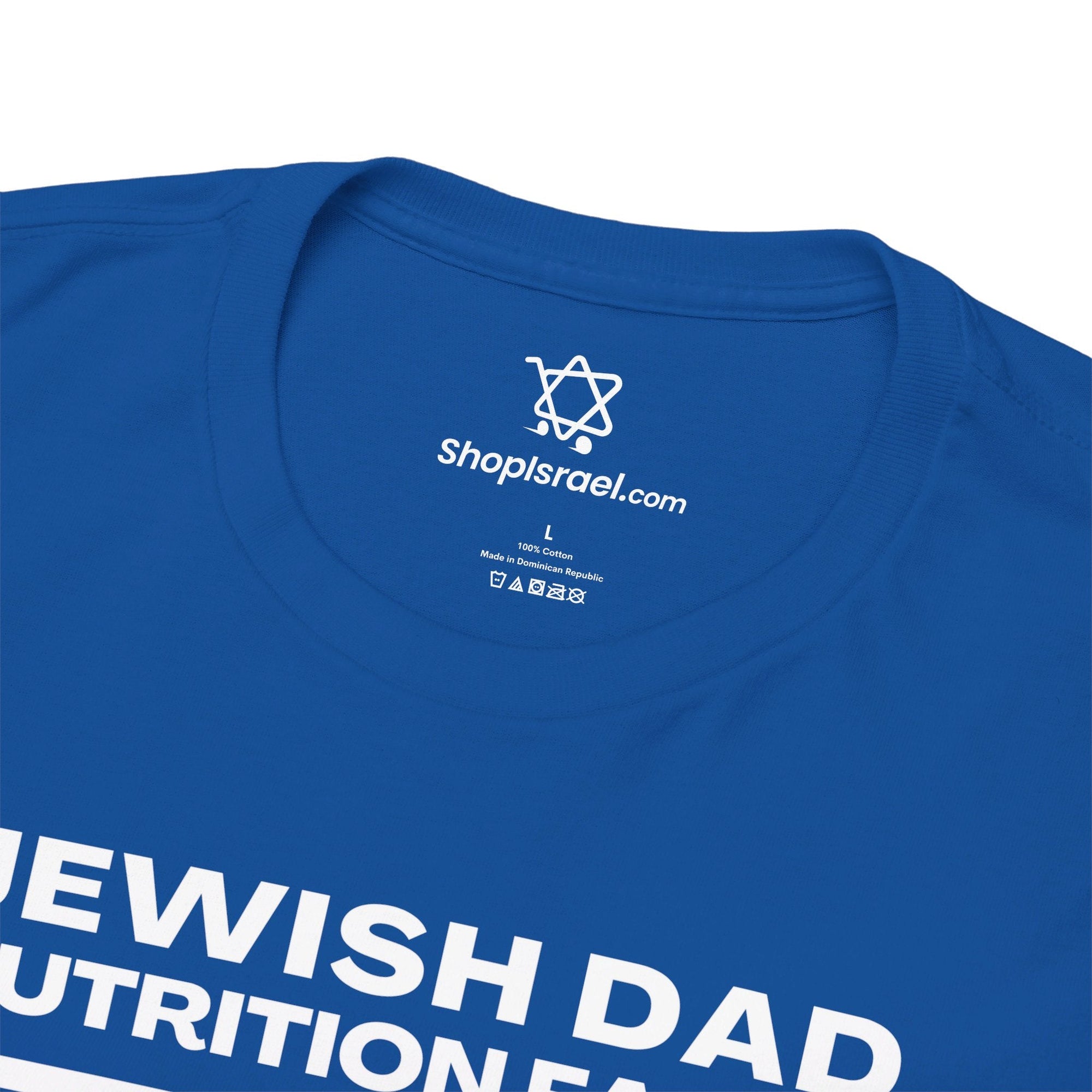 Jewish Dad Nutrition Facts T - Shirt - Shop Israel