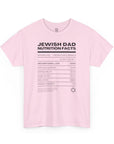 Jewish Dad Nutrition Facts T - Shirt - Shop Israel