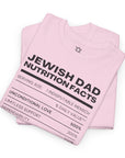 Jewish Dad Nutrition Facts T - Shirt - Shop Israel