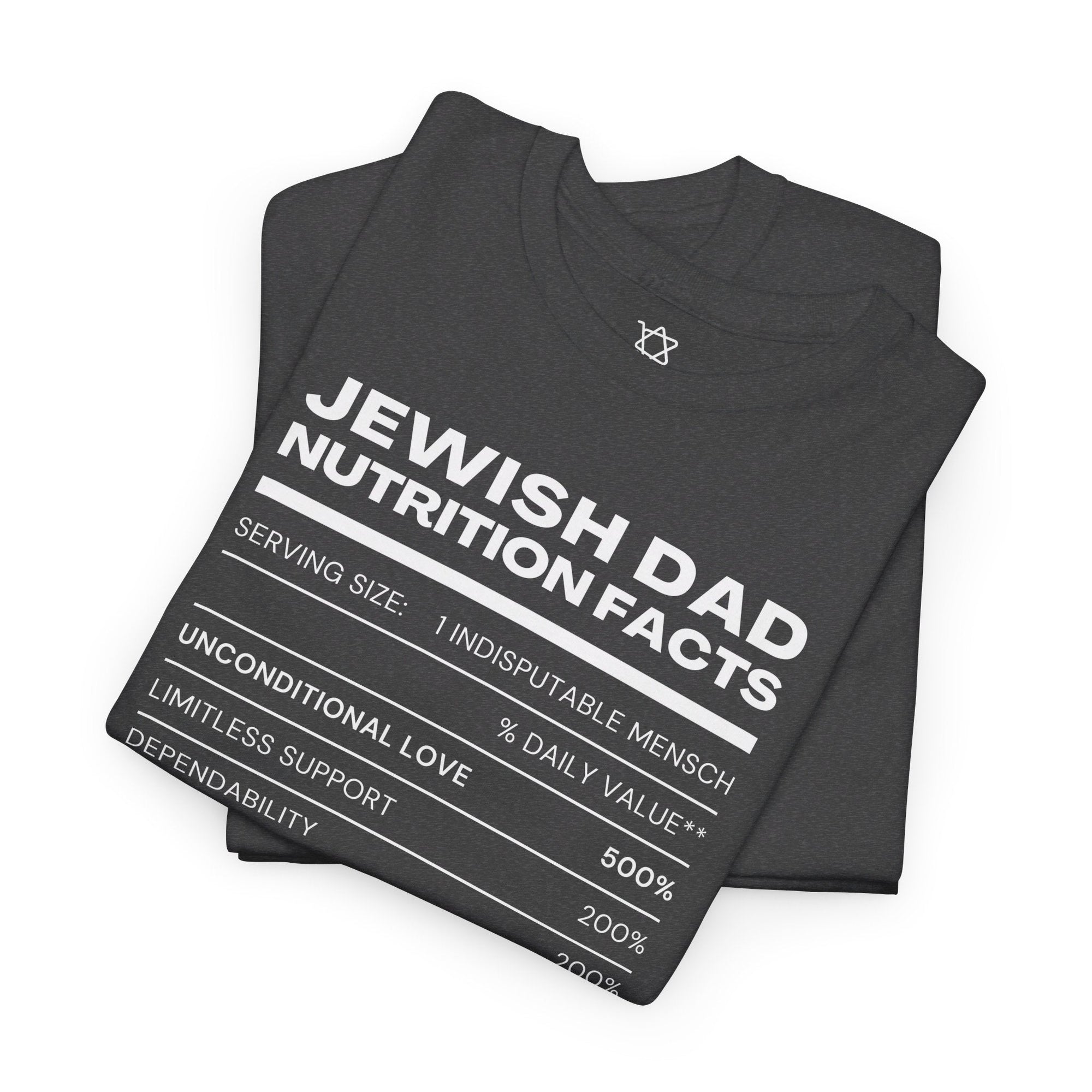 Jewish Dad Nutrition Facts T - Shirt - Shop Israel