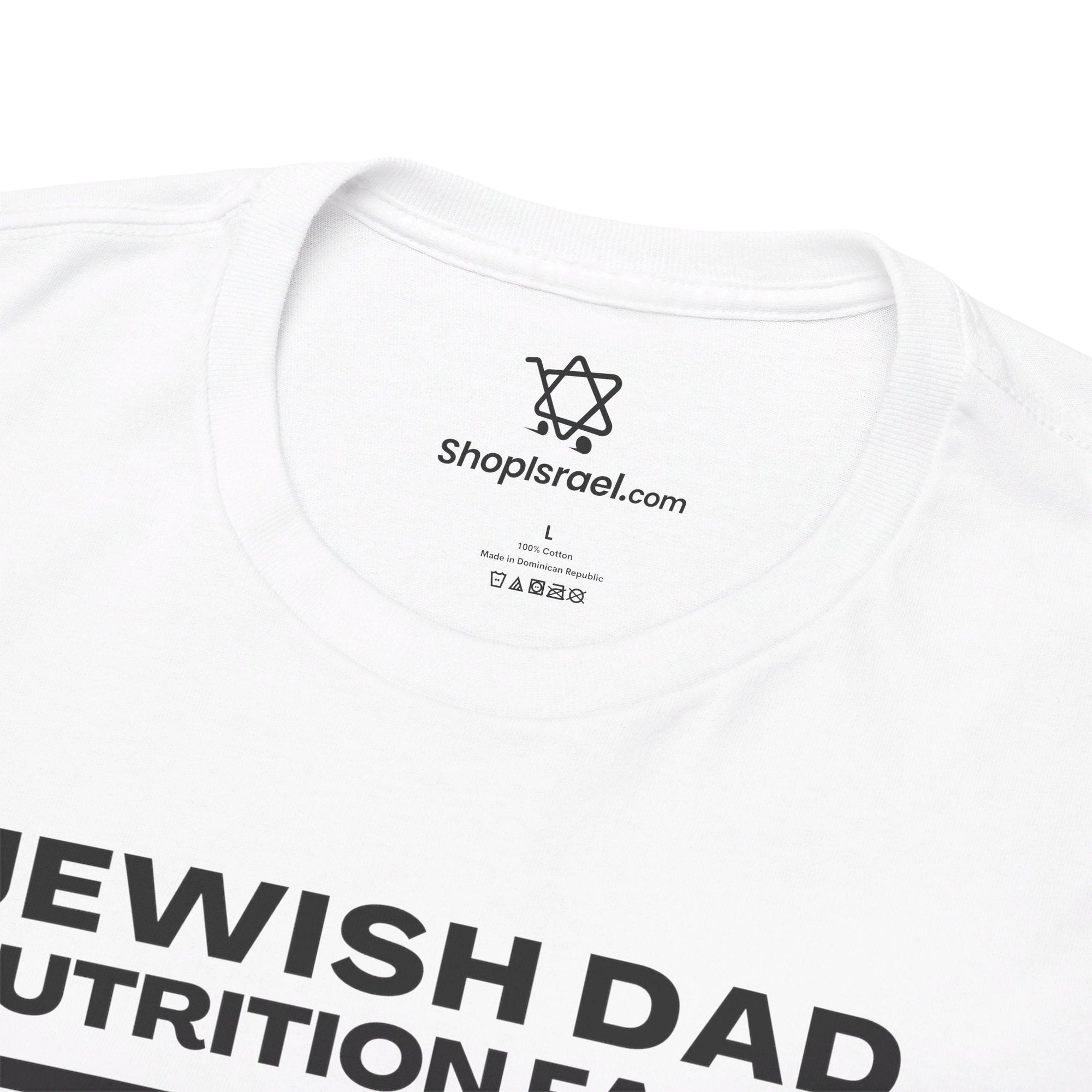 Jewish Dad Nutrition Facts T - Shirt - Shop Israel