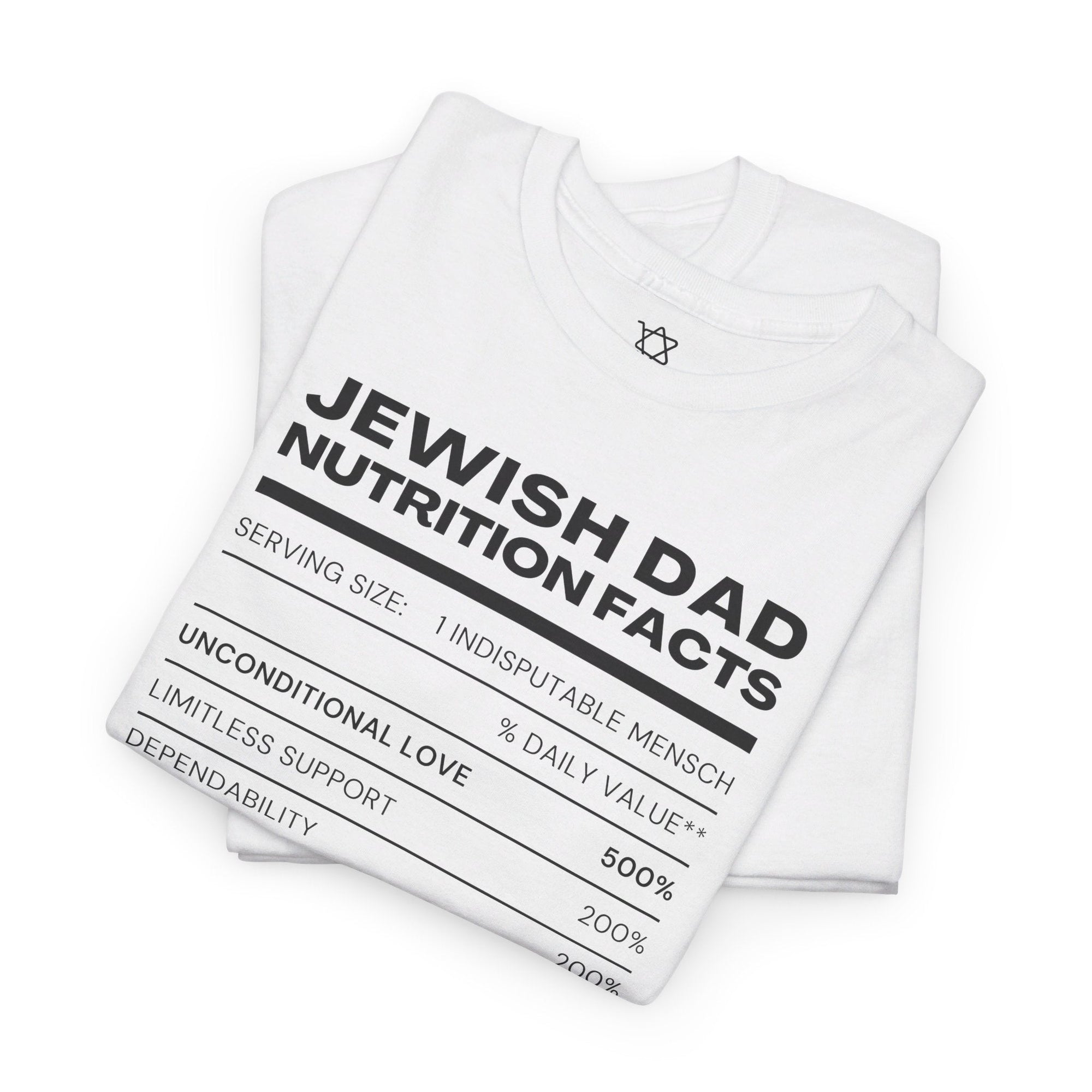 Jewish Dad Nutrition Facts T - Shirt - Shop Israel