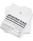 Jewish Dad Nutrition Facts T - Shirt - Shop Israel