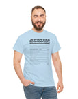 Jewish Dad Nutrition Facts T - Shirt - Shop Israel