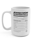 Jewish Mom Nutrition Facts Ceramic Mug - Shop Israel