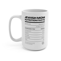 Jewish Mom Nutrition Facts Ceramic Mug - Shop Israel