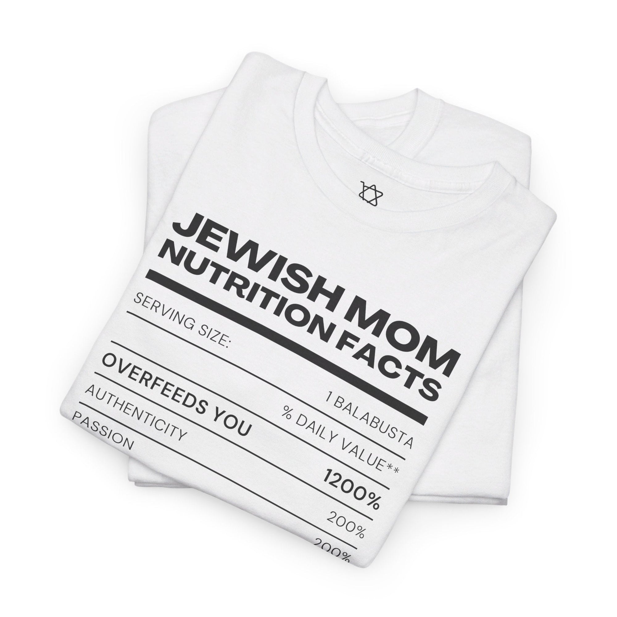 Jewish Mom Nutrition Facts T - Shirt - Shop Israel