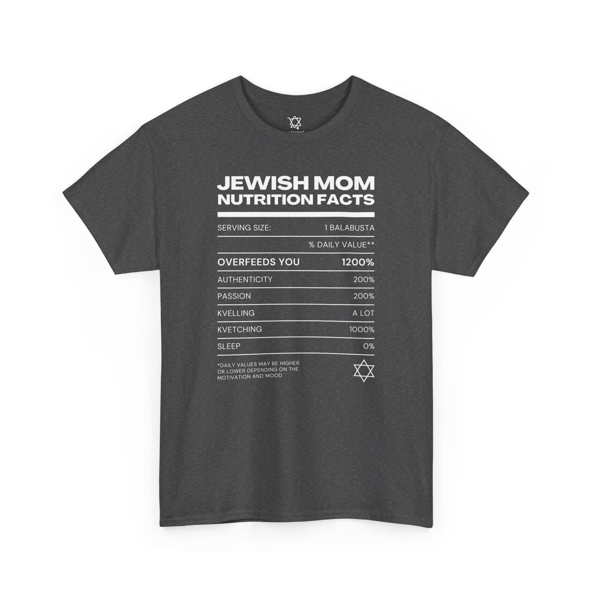 Jewish Mom Nutrition Facts T - Shirt - Shop Israel