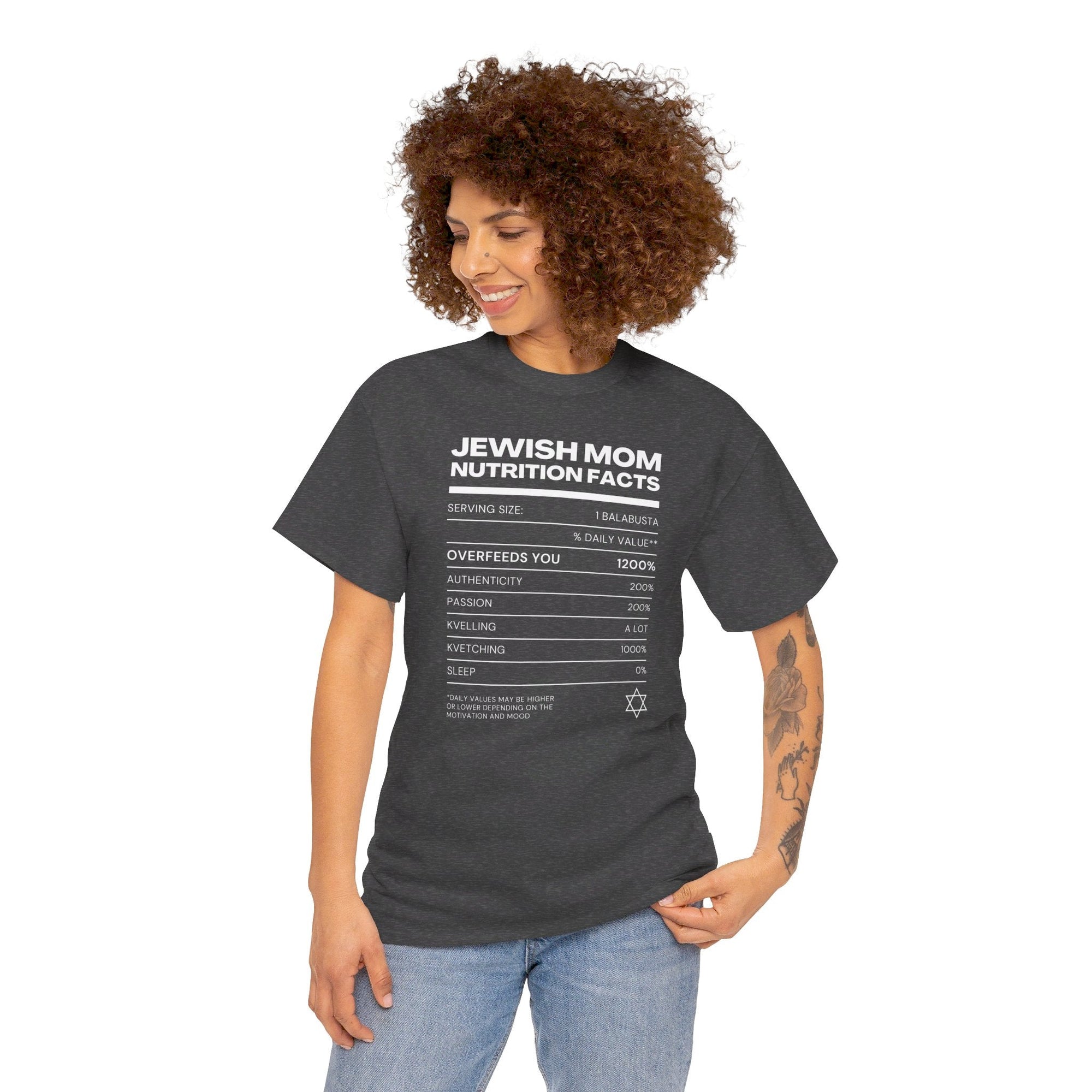 Jewish Mom Nutrition Facts T - Shirt - Shop Israel