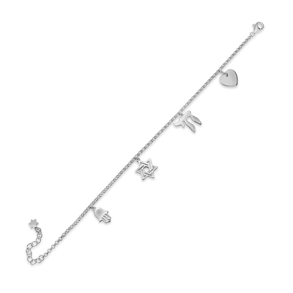 Jewish Symbols Charm Bracelet - Shop Israel