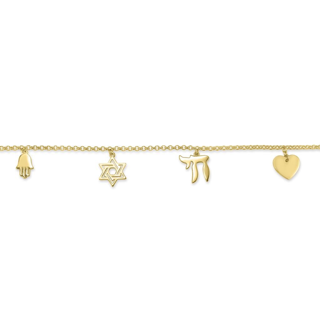 Jewish Symbols Charm Bracelet - Shop Israel