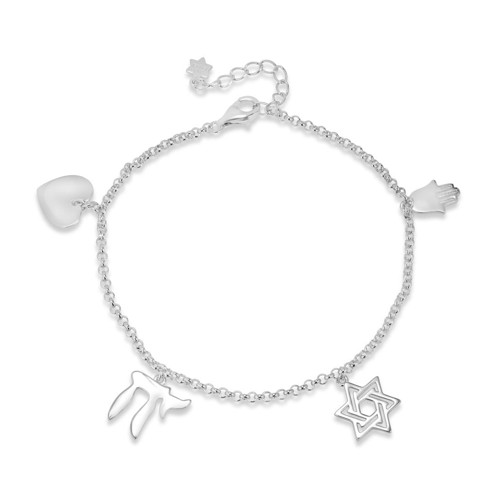 Jewish Symbols Charm Bracelet - Shop Israel