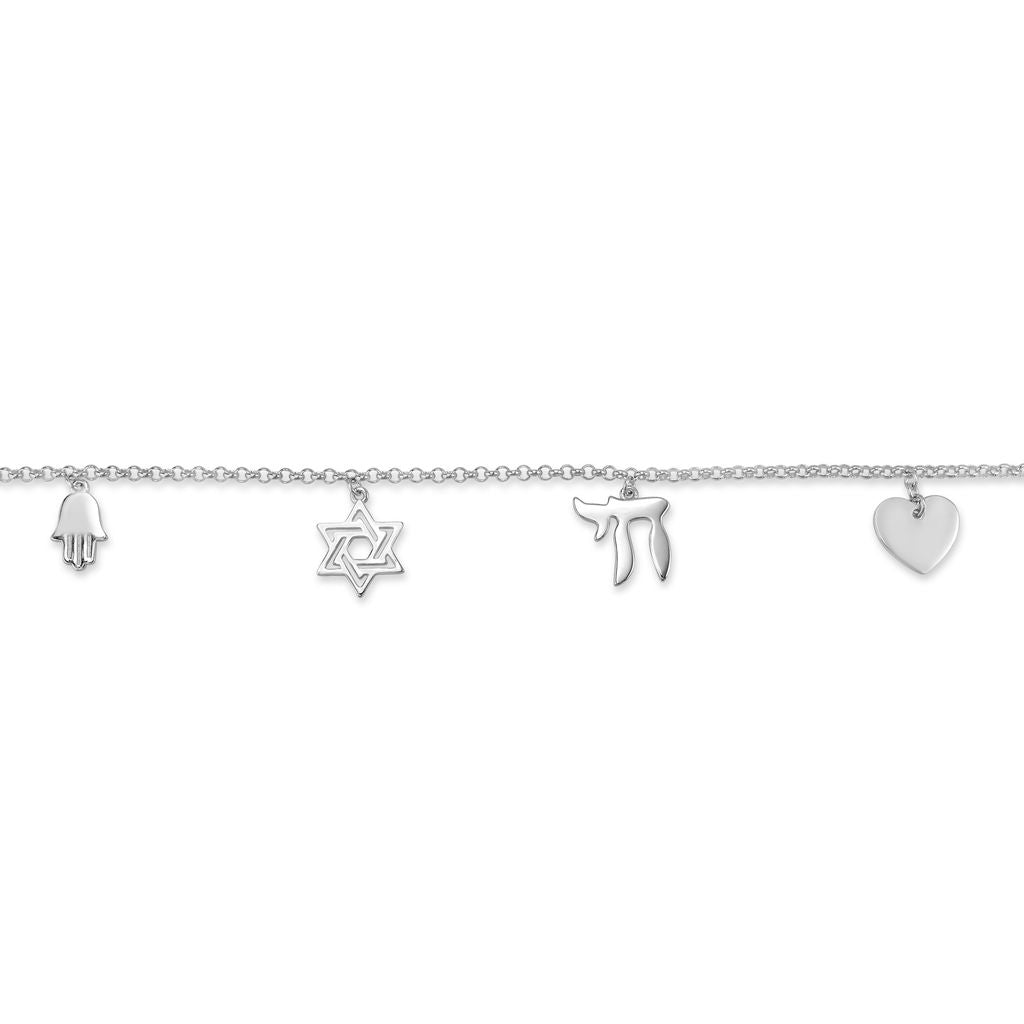 Jewish Symbols Charm Bracelet - Shop Israel
