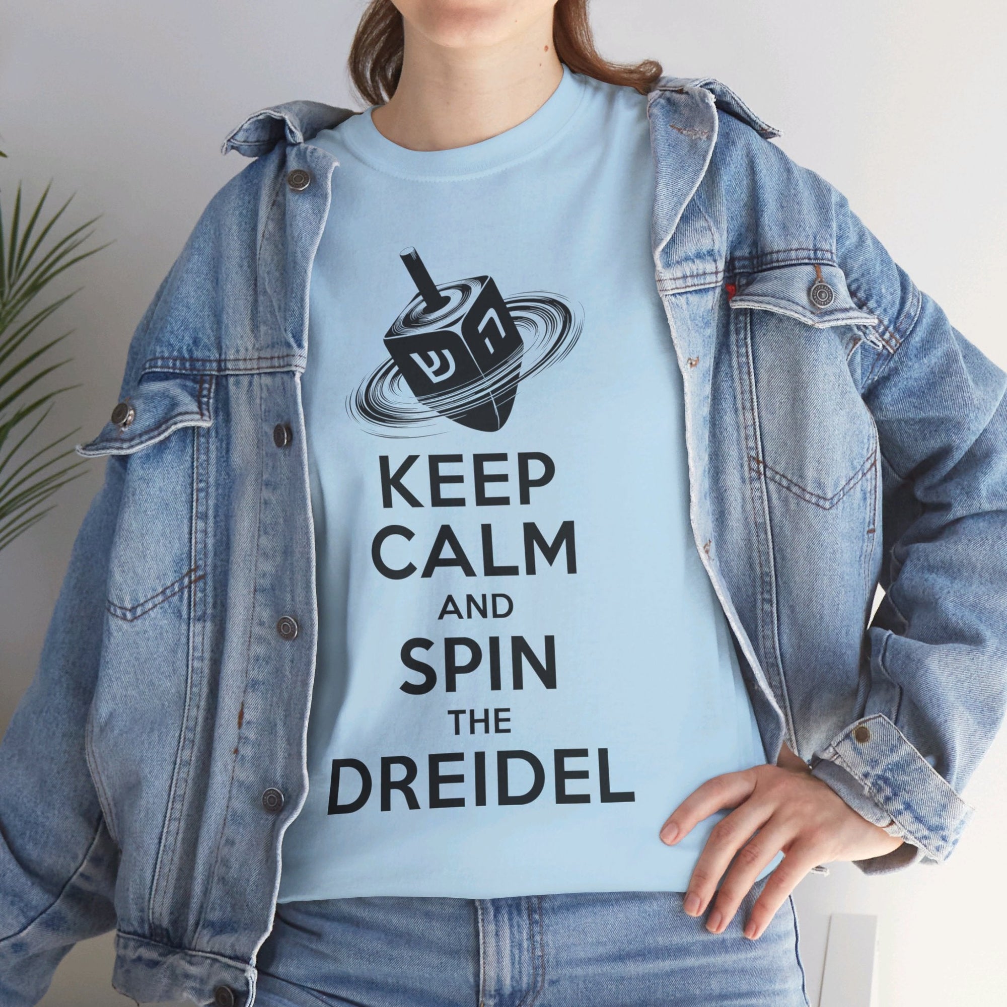 Keep Calm &amp; Spin the Dreidel T - Shirt - Shop Israel