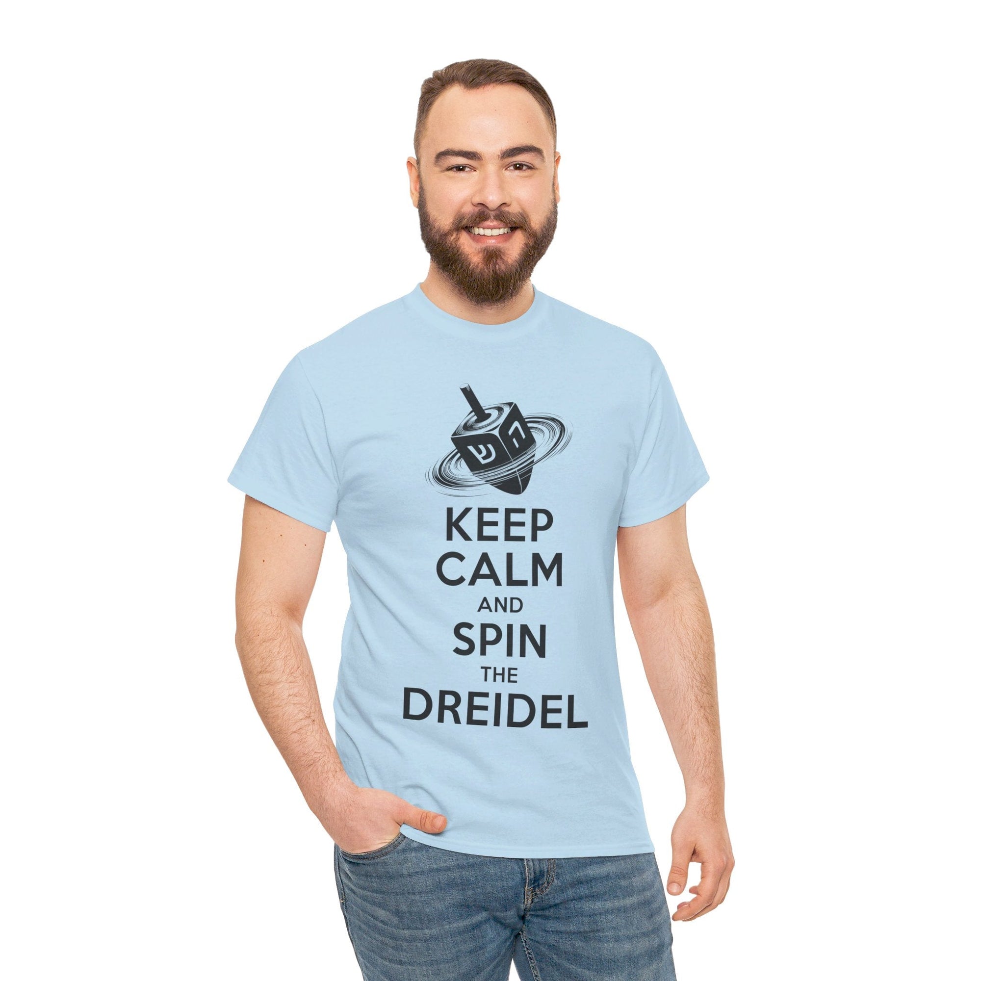 Keep Calm &amp; Spin the Dreidel T - Shirt - Shop Israel