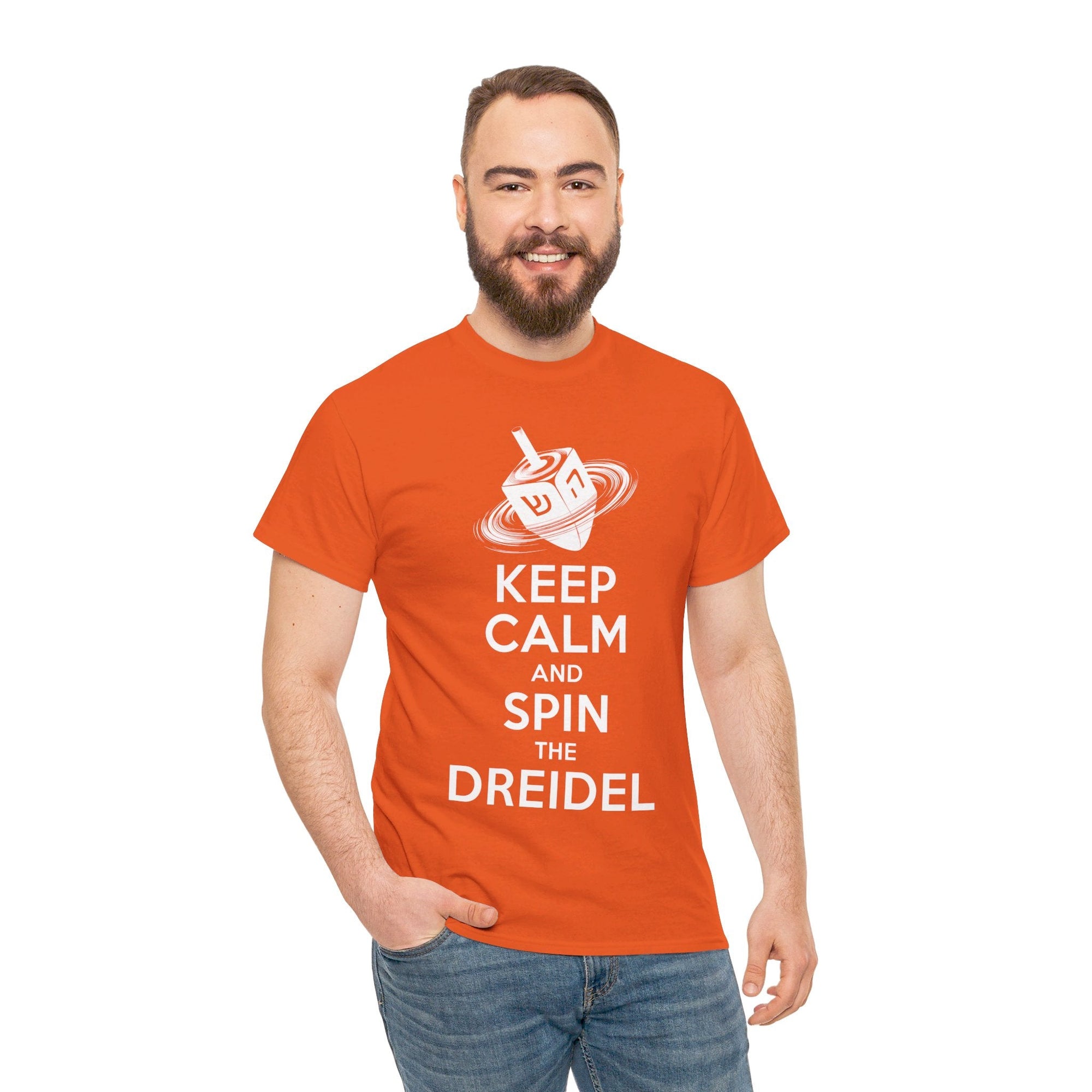 Keep Calm &amp; Spin the Dreidel T - Shirt - Shop Israel