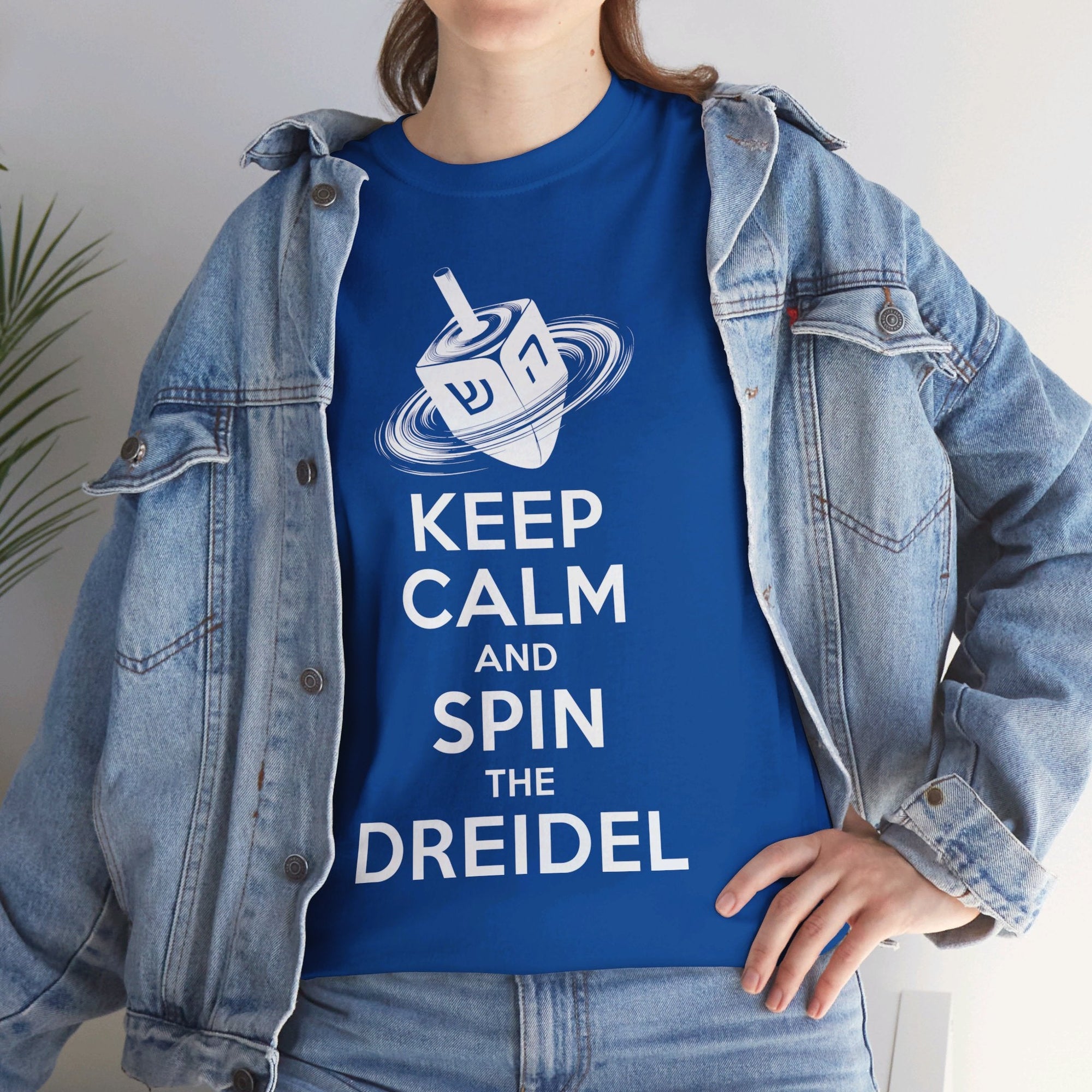 Keep Calm &amp; Spin the Dreidel T - Shirt - Shop Israel