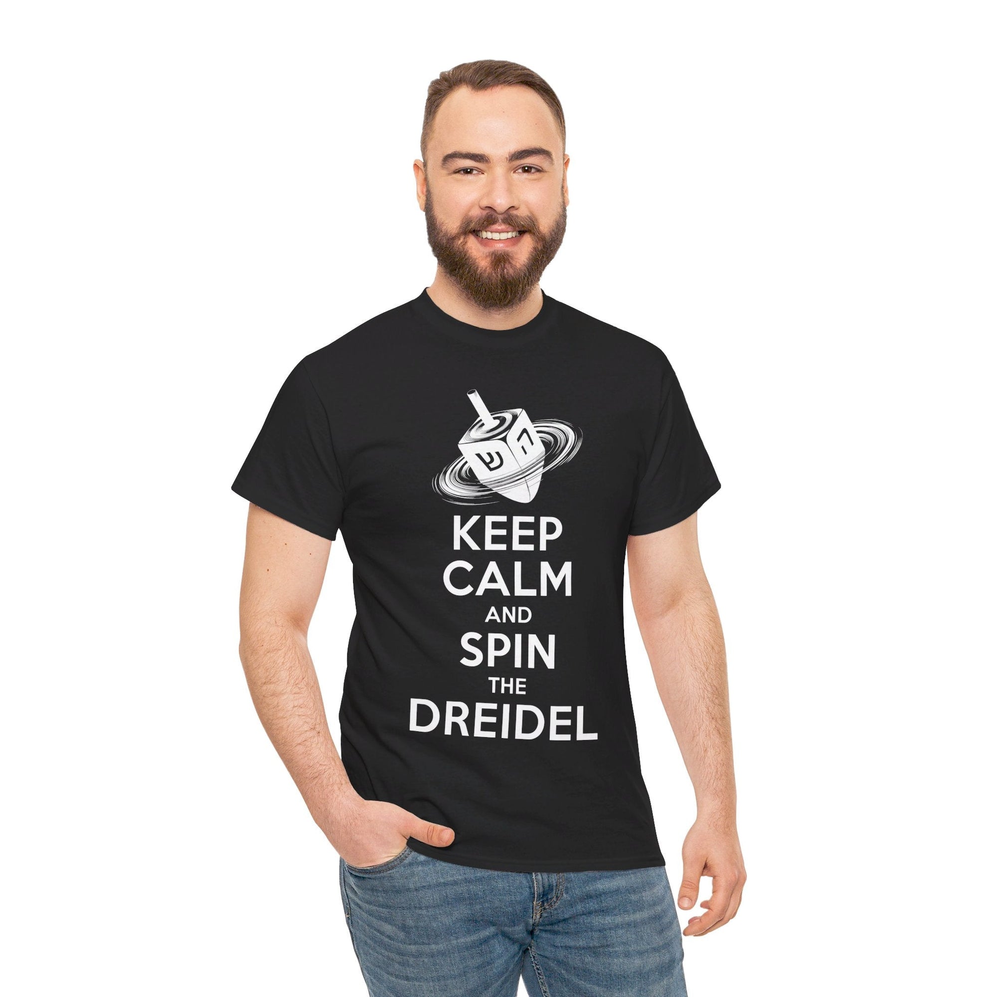 Keep Calm &amp; Spin the Dreidel T - Shirt - Shop Israel