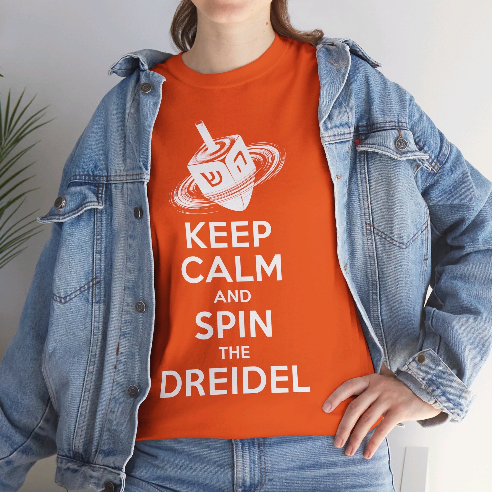 Keep Calm &amp; Spin the Dreidel T - Shirt - Shop Israel