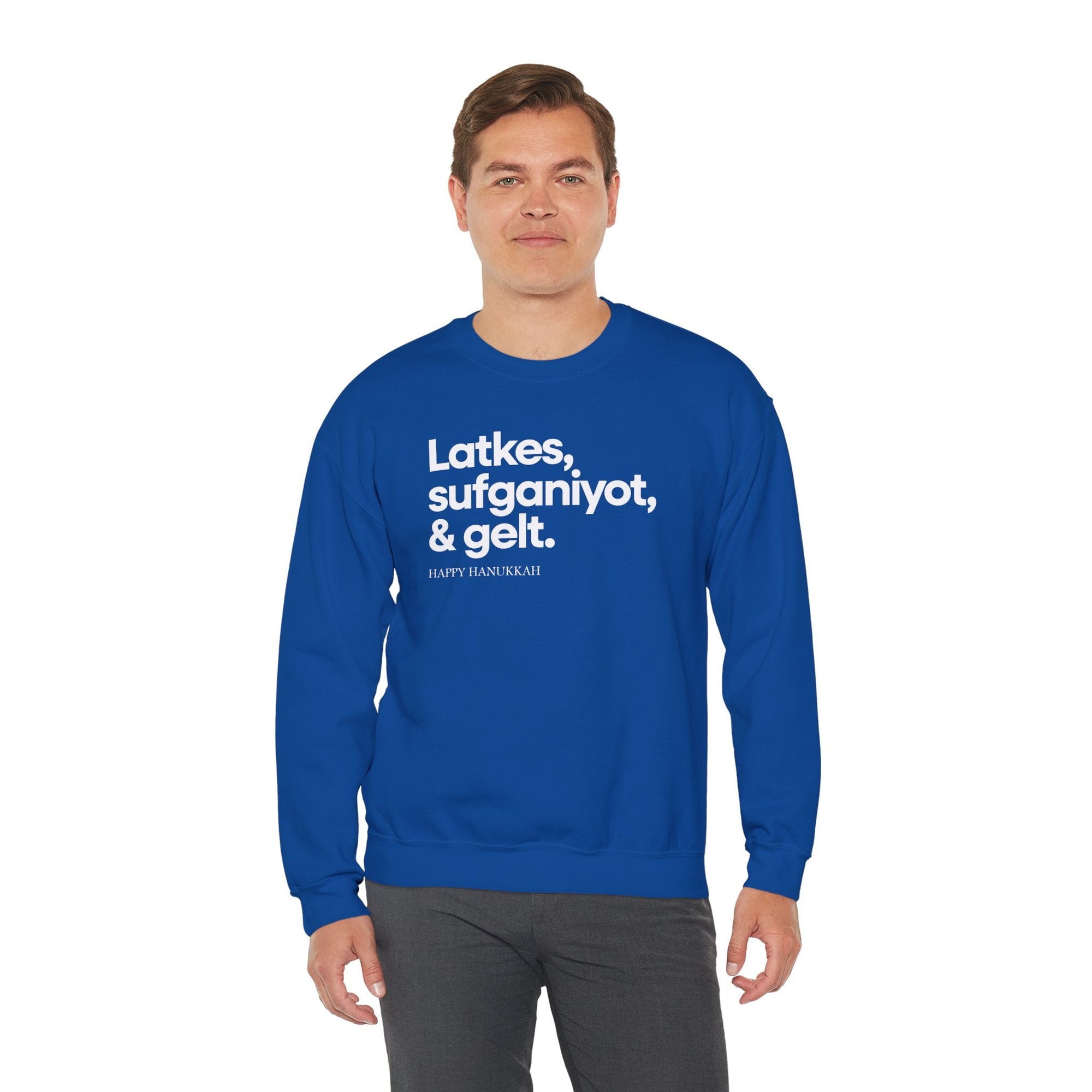 Latkes, Sufganiyot, Gelt Hanukkah Sweater - Shop Israel