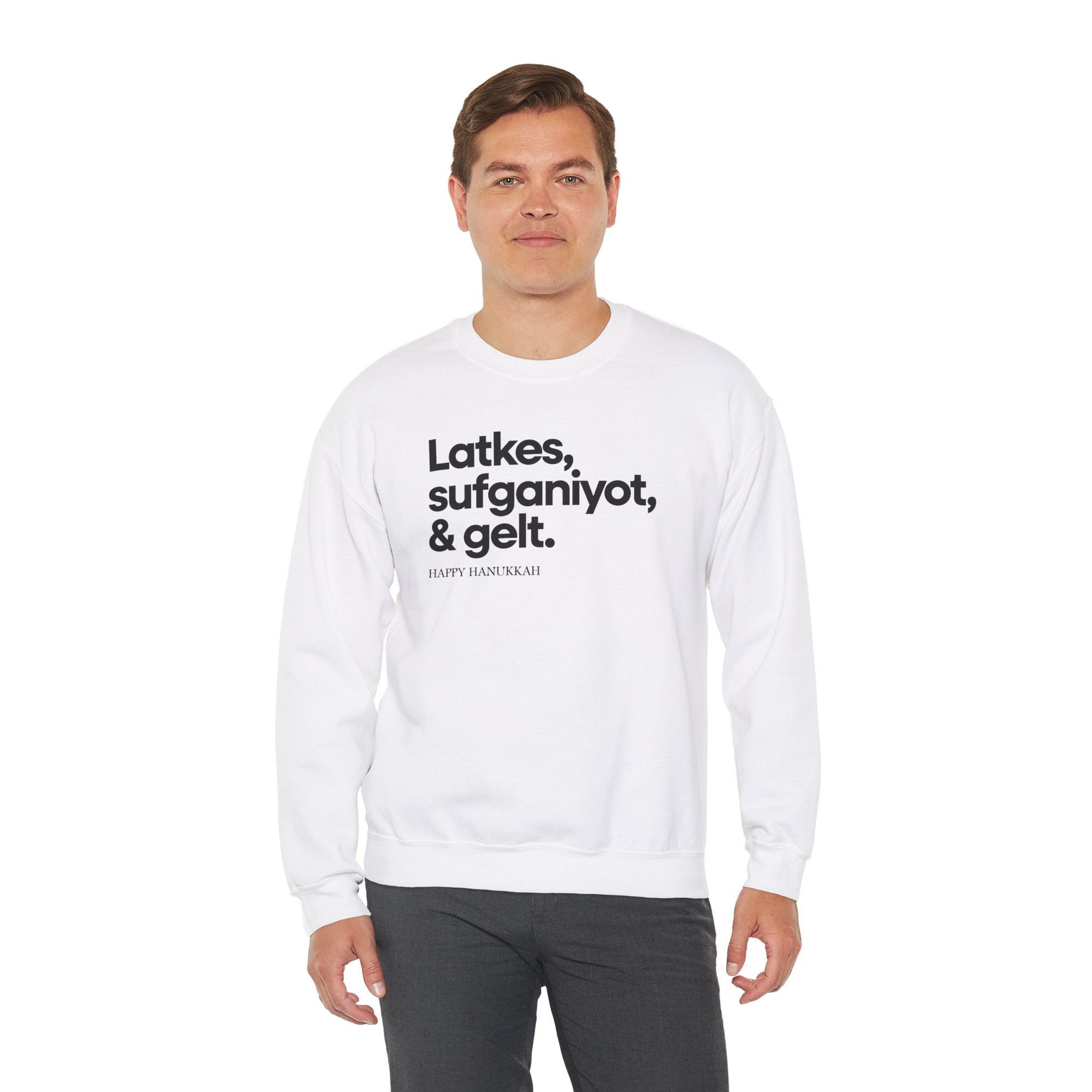 Latkes, Sufganiyot, Gelt Hanukkah Sweater - Shop Israel