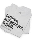 Latkes, Sufganiyot, Gelt Hanukkah T-Shirt - Shop Israel