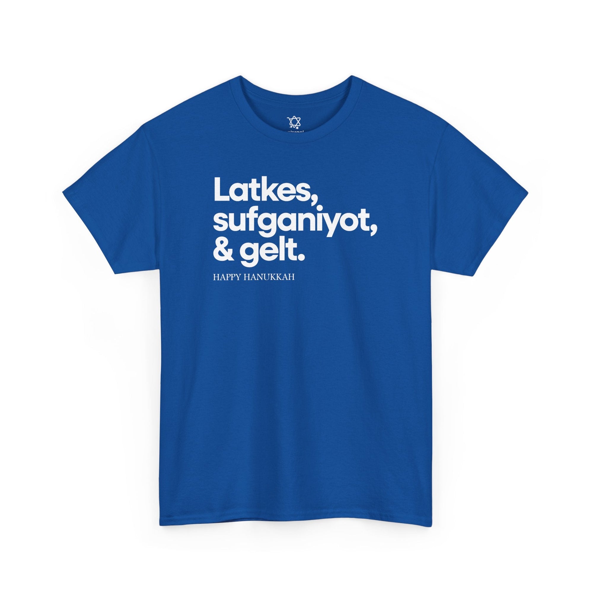 Latkes, Sufganiyot, Gelt Hanukkah T-Shirt - Shop Israel