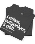 Latkes, Sufganiyot, Gelt Hanukkah T-Shirt - Shop Israel