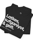 Latkes, Sufganiyot, Gelt Hanukkah T-Shirt - Shop Israel