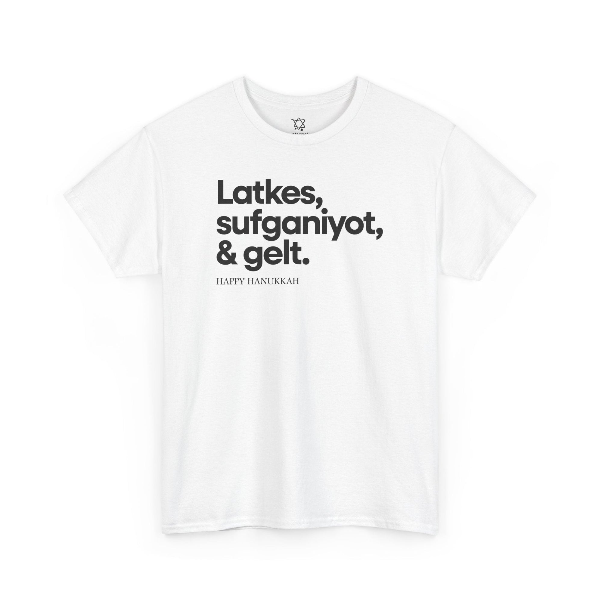 Latkes, Sufganiyot, Gelt Hanukkah T-Shirt - Shop Israel