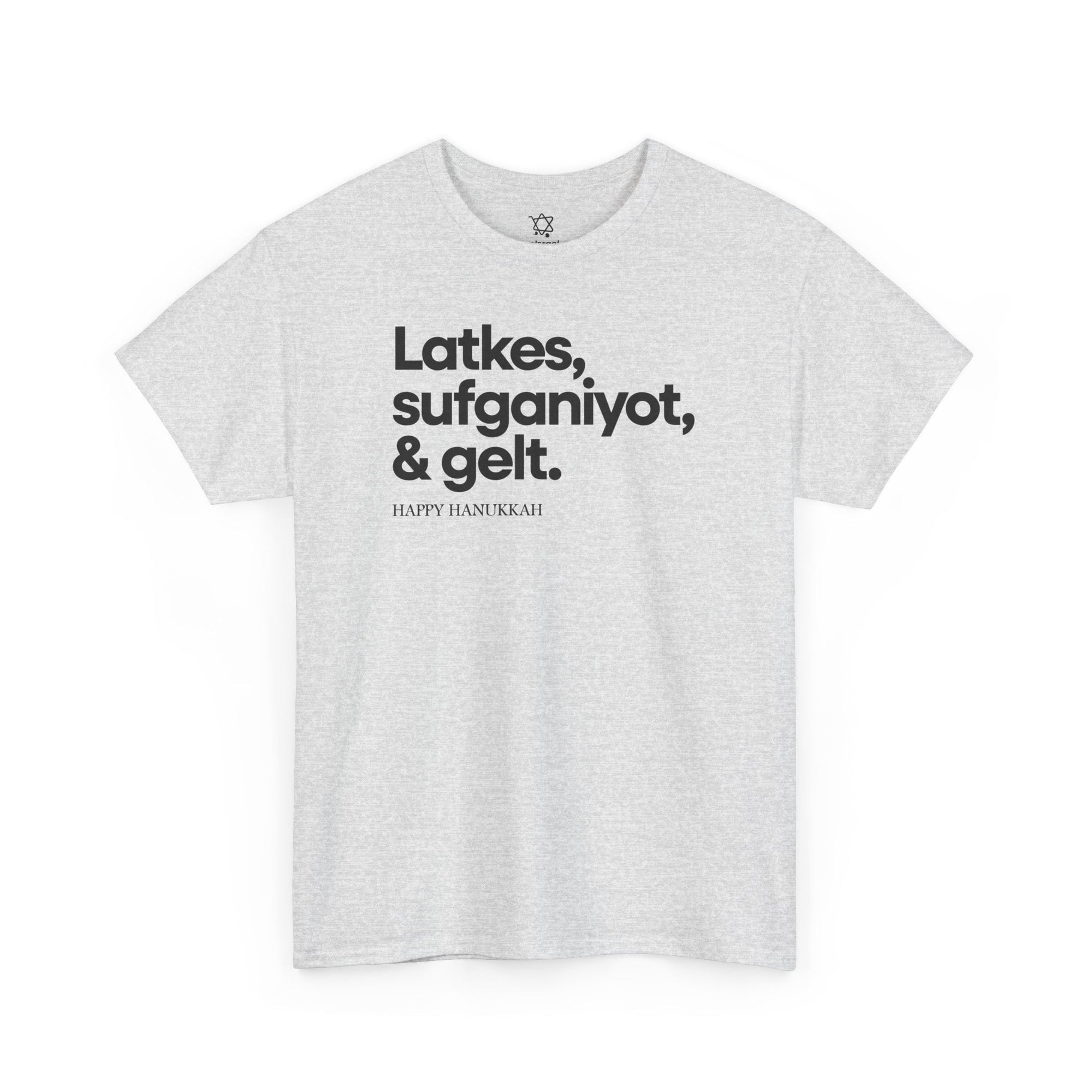 Latkes, Sufganiyot, Gelt Hanukkah T-Shirt - Shop Israel