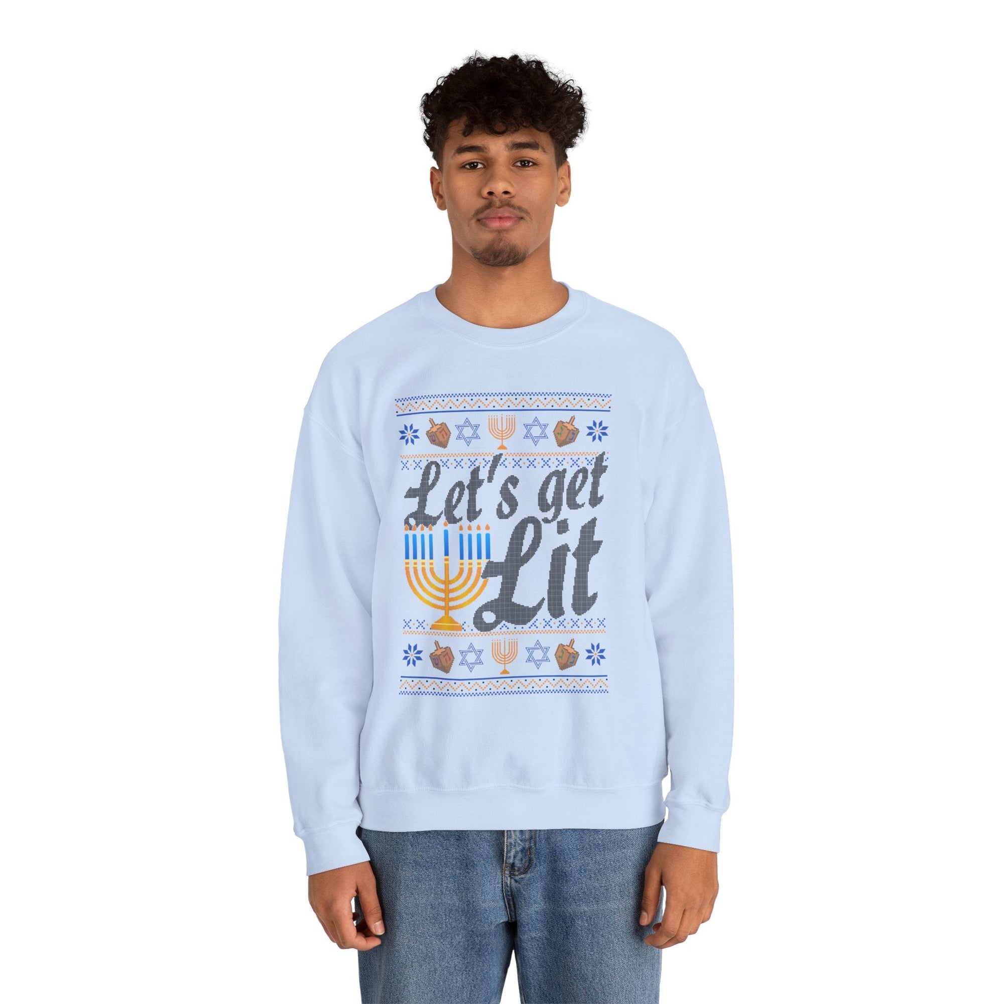 Let&#39;s Get Lit Ugly Hanukkah Sweater - Shop Israel