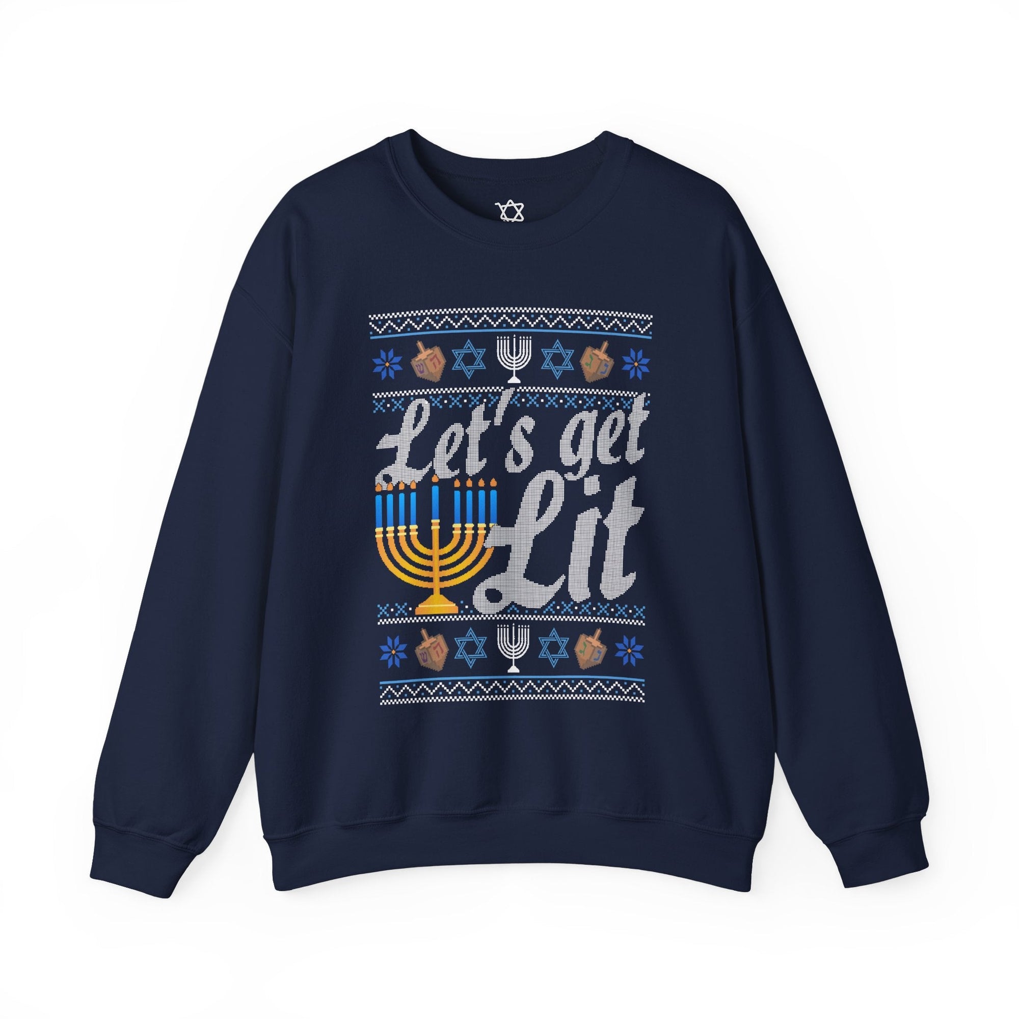 Let's Get Lit Ugly Hanukkah Sweater - Shop Israel