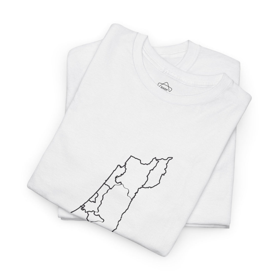 Line Map of Israel T-Shirt - Shop Israel